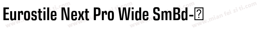 Eurostile Next Pro Wide SmBd字体转换